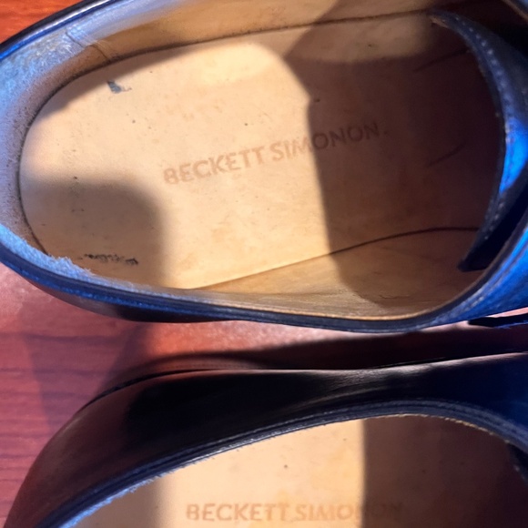 Beckett Simonon black cap toe shoes 9 1/2 main image 6